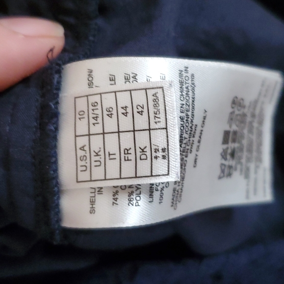 346 Brooks Brothers Navy Eyelet Dress Size 10 - Picture 5 of 7